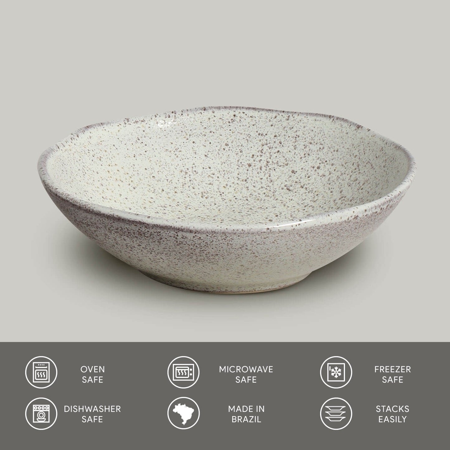 Porto Brasil PISTACHE BOWL ORGANIC STONEWARE dia. 6.9x2.2"  SKU: '14314108801