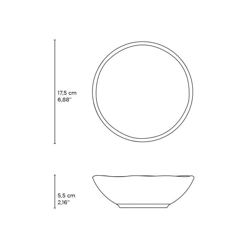 Porto Brasil DUST BOWL ORGANIC STONEWARE dia. 6.9x2.2"  SKU: '14314115801