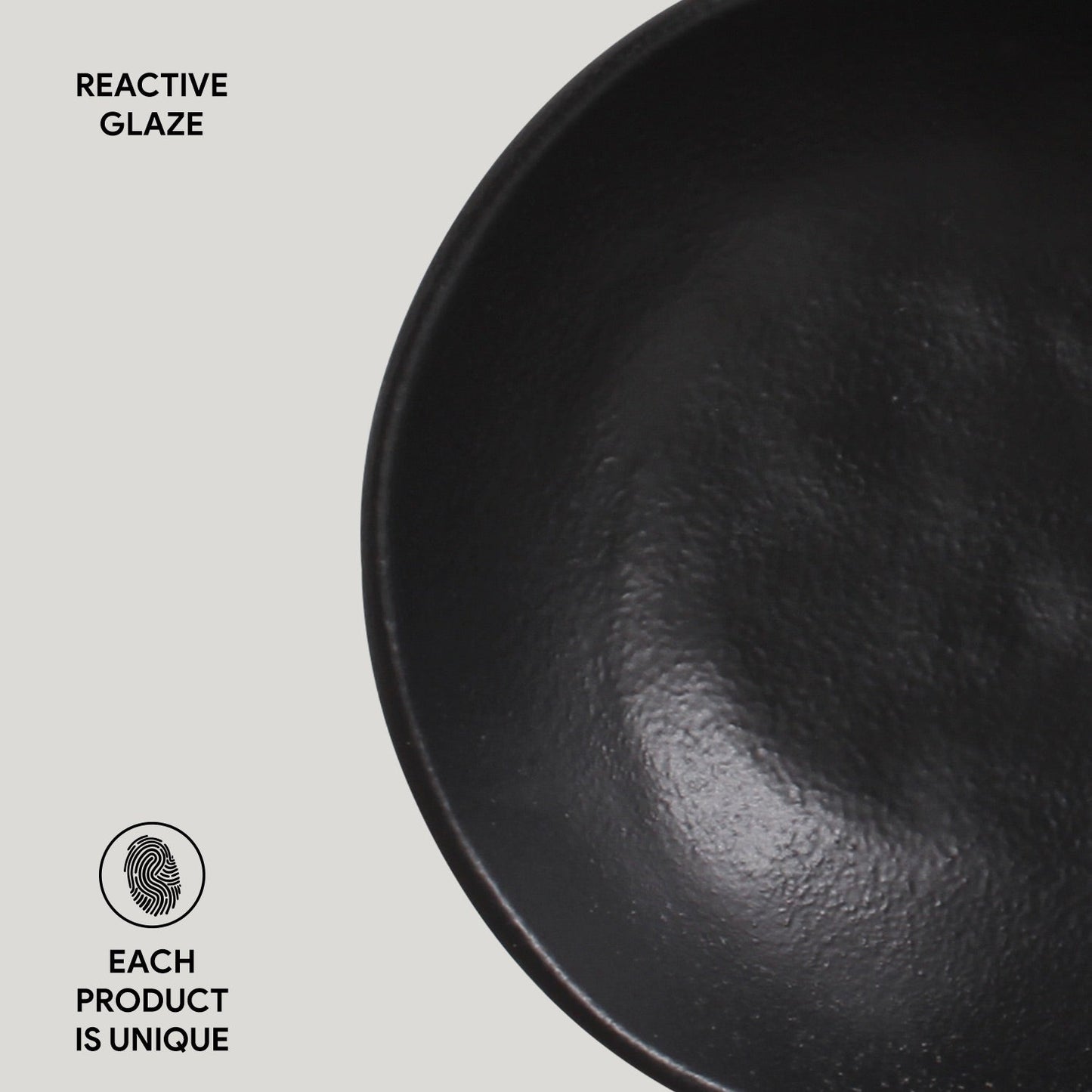 Porto Brasil MATTE BLACK BOWL ORGANIC STONEWARE dia. 6.9x2.2" SKU: '1431473901