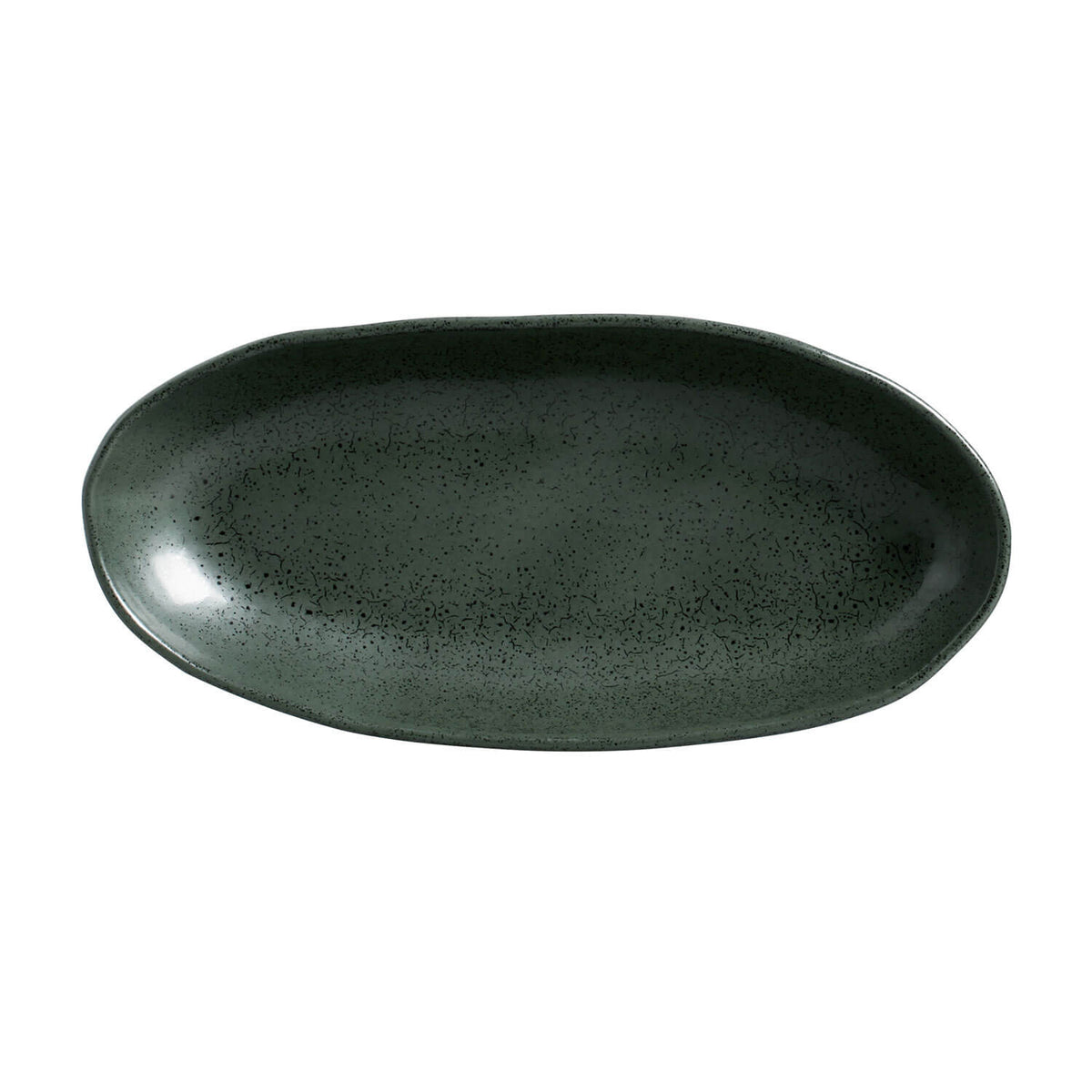 Porto Brasil GREENERY DEEP OVAL PR LARGE ORGANIC STONEWARE dia. 12.6x6.3" SKU: '14414106501