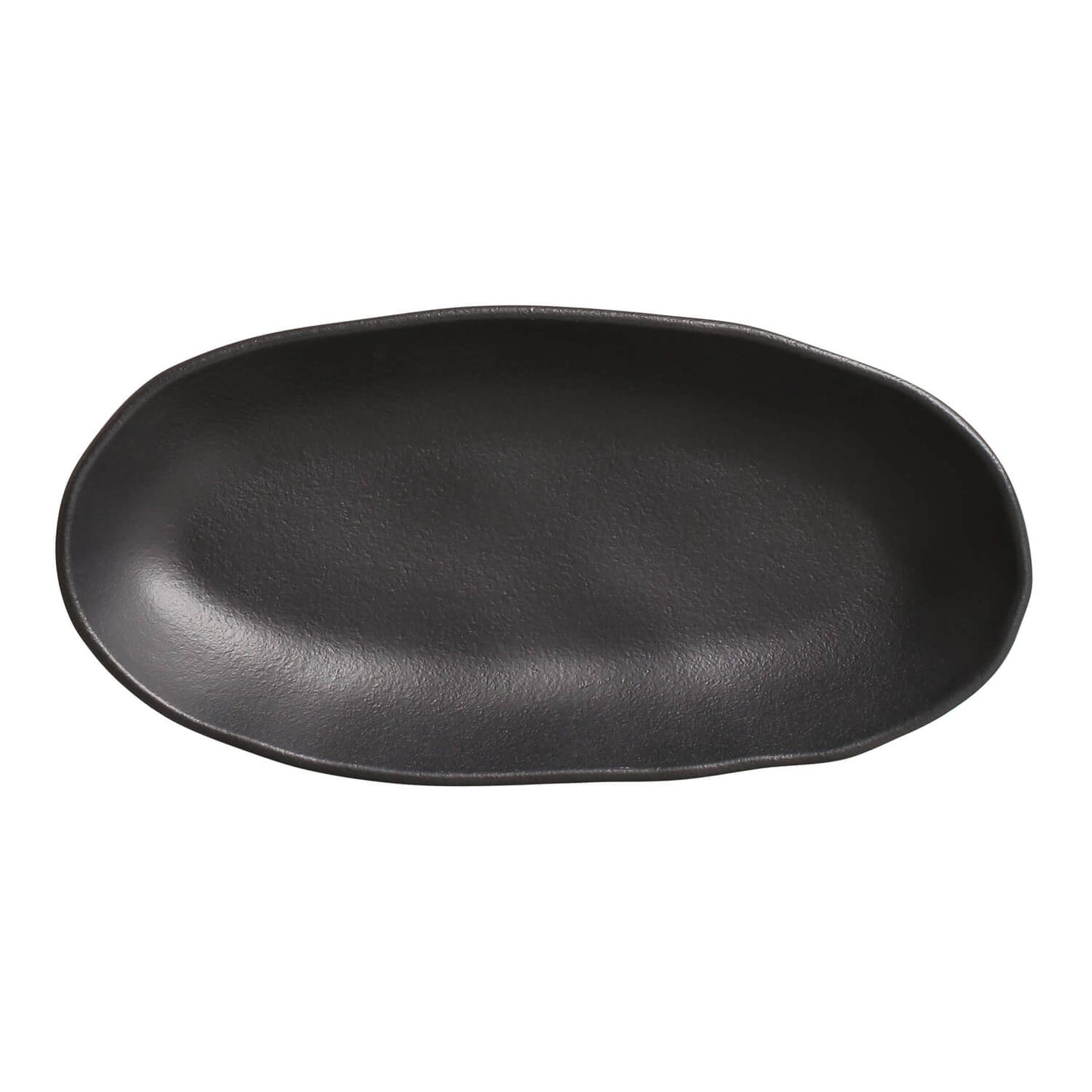 Porto Brasil MATTE BLACK DEEP OVAL PR LARGE ORGANIC STONEWARE dia. 12.6x6.3" SKU: '1441473901
