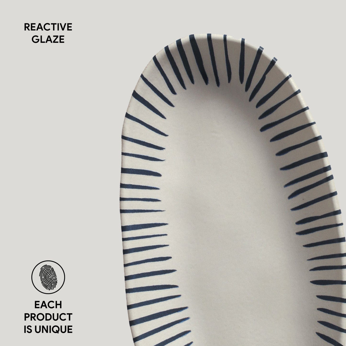 Porto Brasil ELEMENTO DEEP OVAL PR LARGE ORGANIC STONEWARE dia. 12.6x6.3" SKU: '1441493101