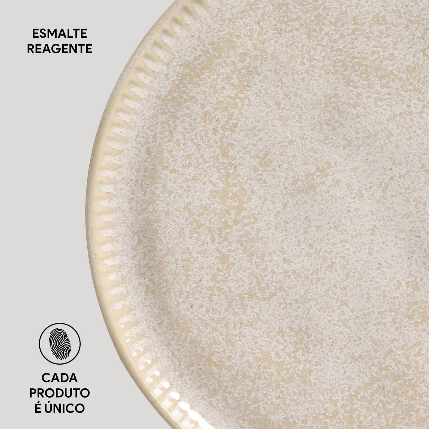 Porto Brasil LATTE LINHAS DESSERT PLATE STONEWARE dia. 8.46" SKU: '1461108501
