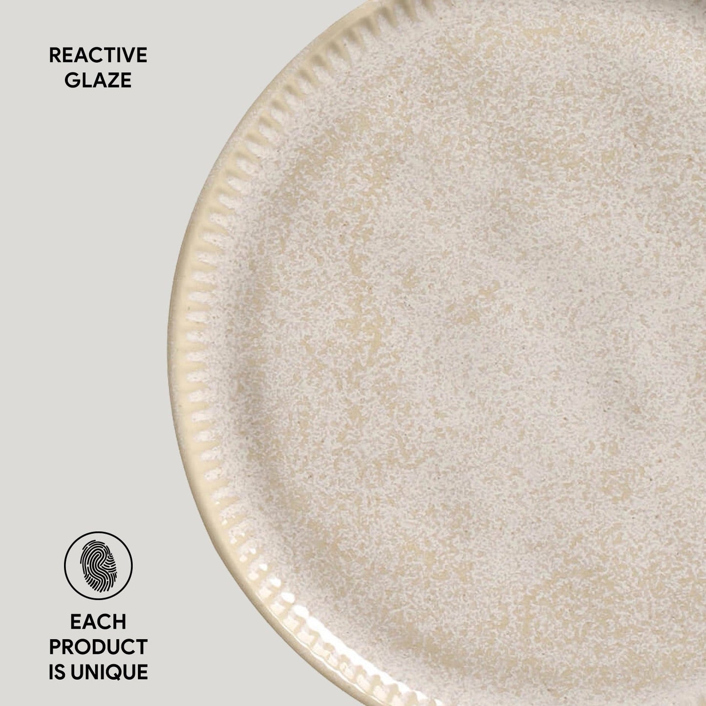 Porto Brasil LATTE LINHAS DESSERT PLATE STONEWARE dia. 8.46" SKU: '1461108501