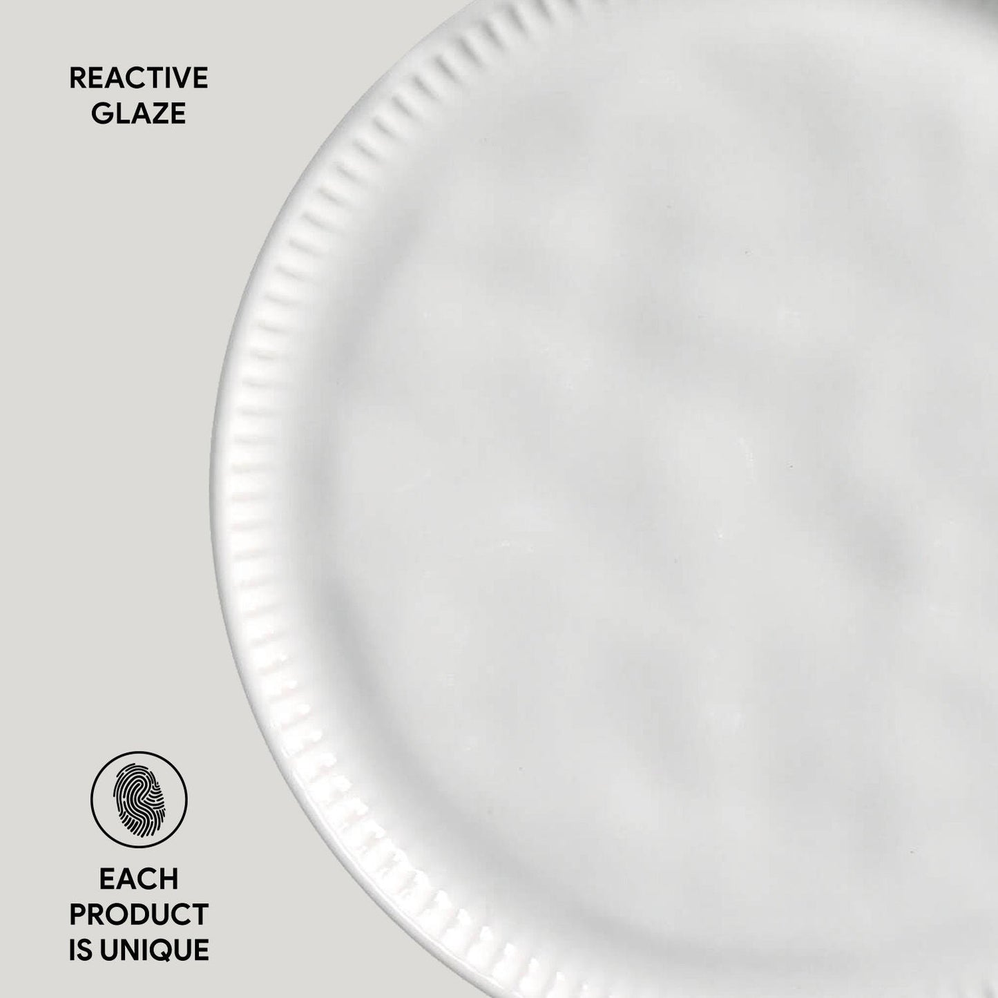 Porto Brasil NEW WHITE LINHAS DESSERT PLATE STONEWARE dia. 8.46" SKU: '1461119801