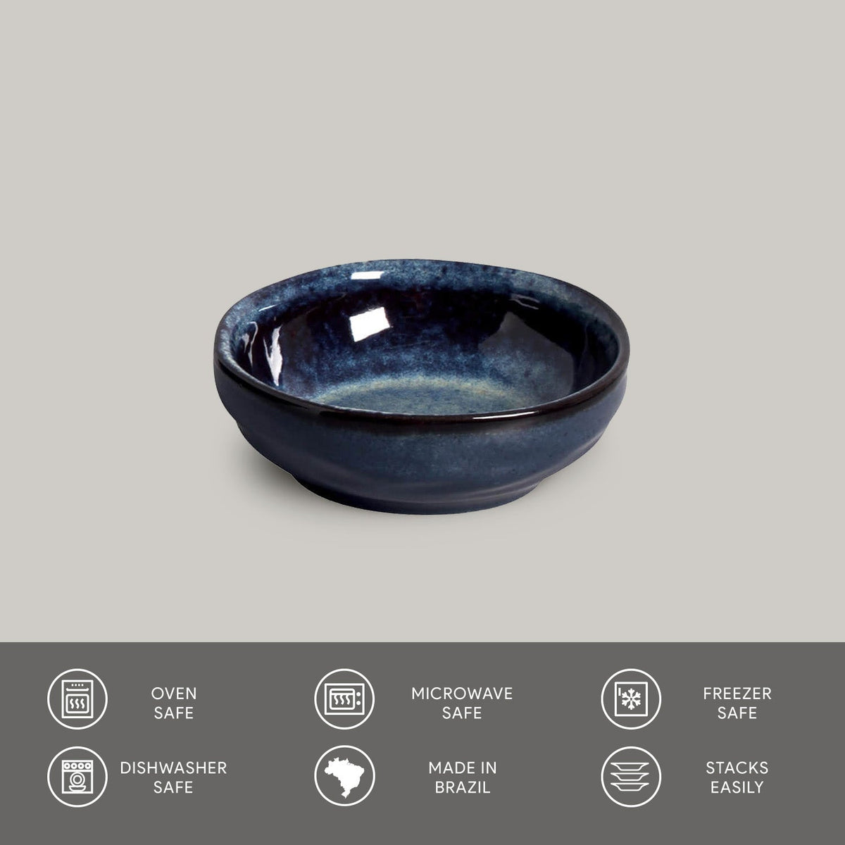 Porto Brasil DENIM RAMEKIN ORGANIC MEDIUM STONEWARE dia. 3.54x1.18" SKU: '14614113001