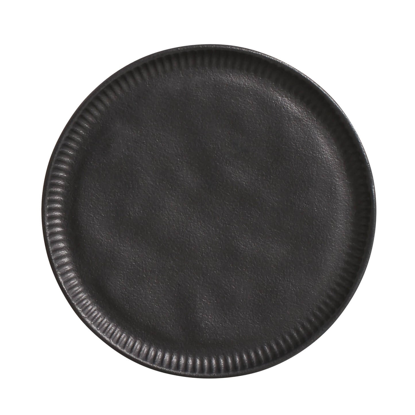Porto Brasil MATTE BLACK LINHAS DESSERT PLATE STONEWARE dia. 8.46" SKU: '146173901