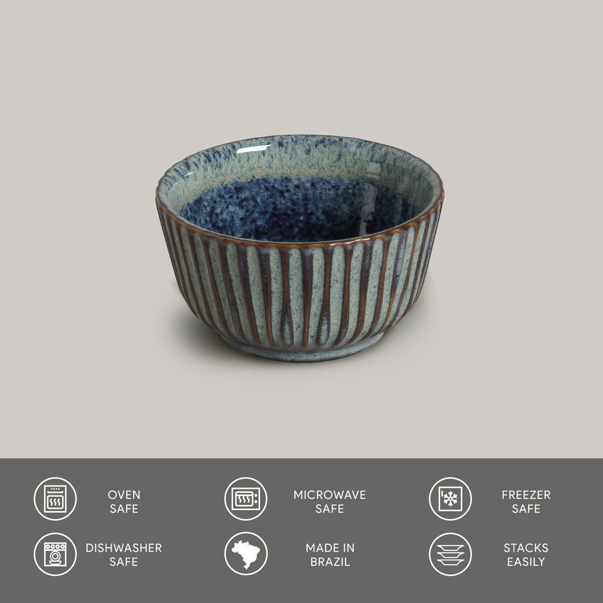 Porto Brasil DENIM LINHAS RAMEKIN STONEWARE dia. 3.5x1.97" SKU: '14661113001