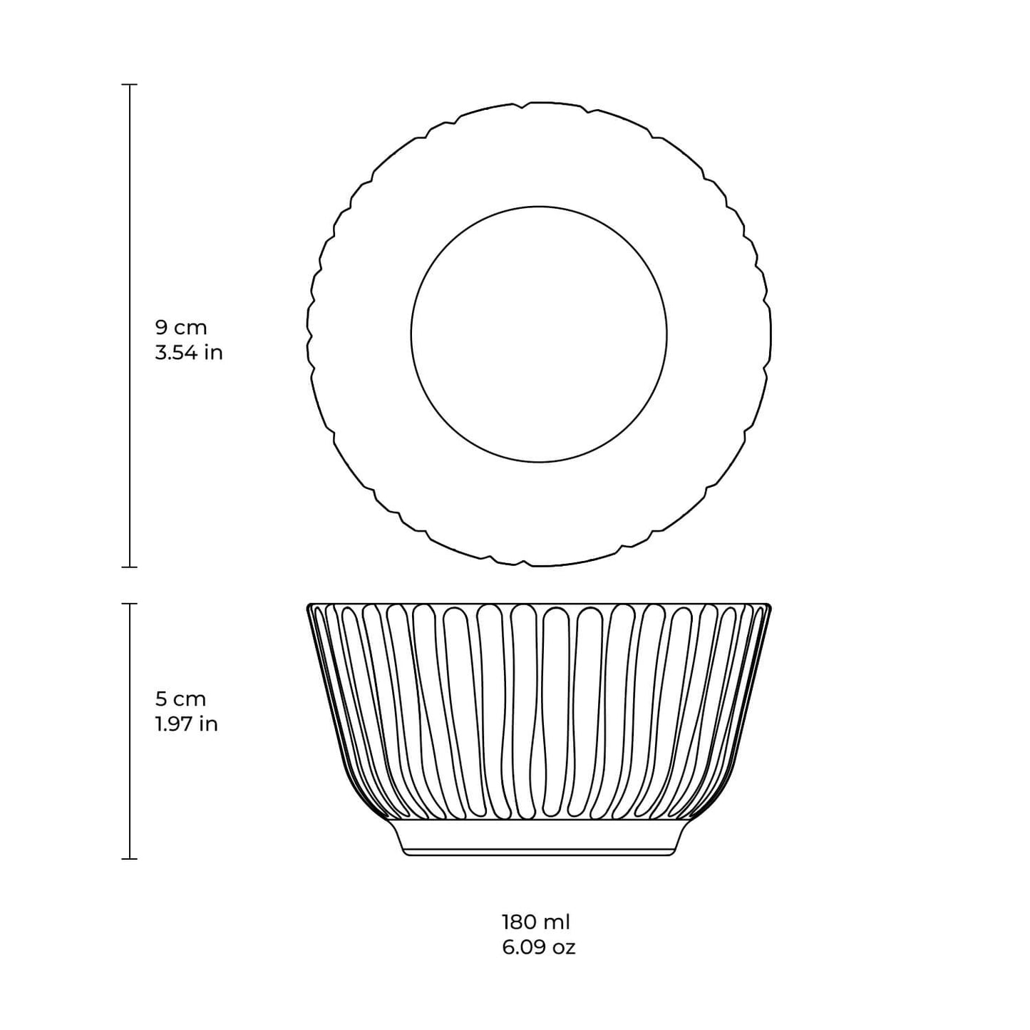 Porto Brasil NEW WHITE LINHAS RAMEKIN STONEWARE dia. 3.5x1.97" SKU: '14661119801