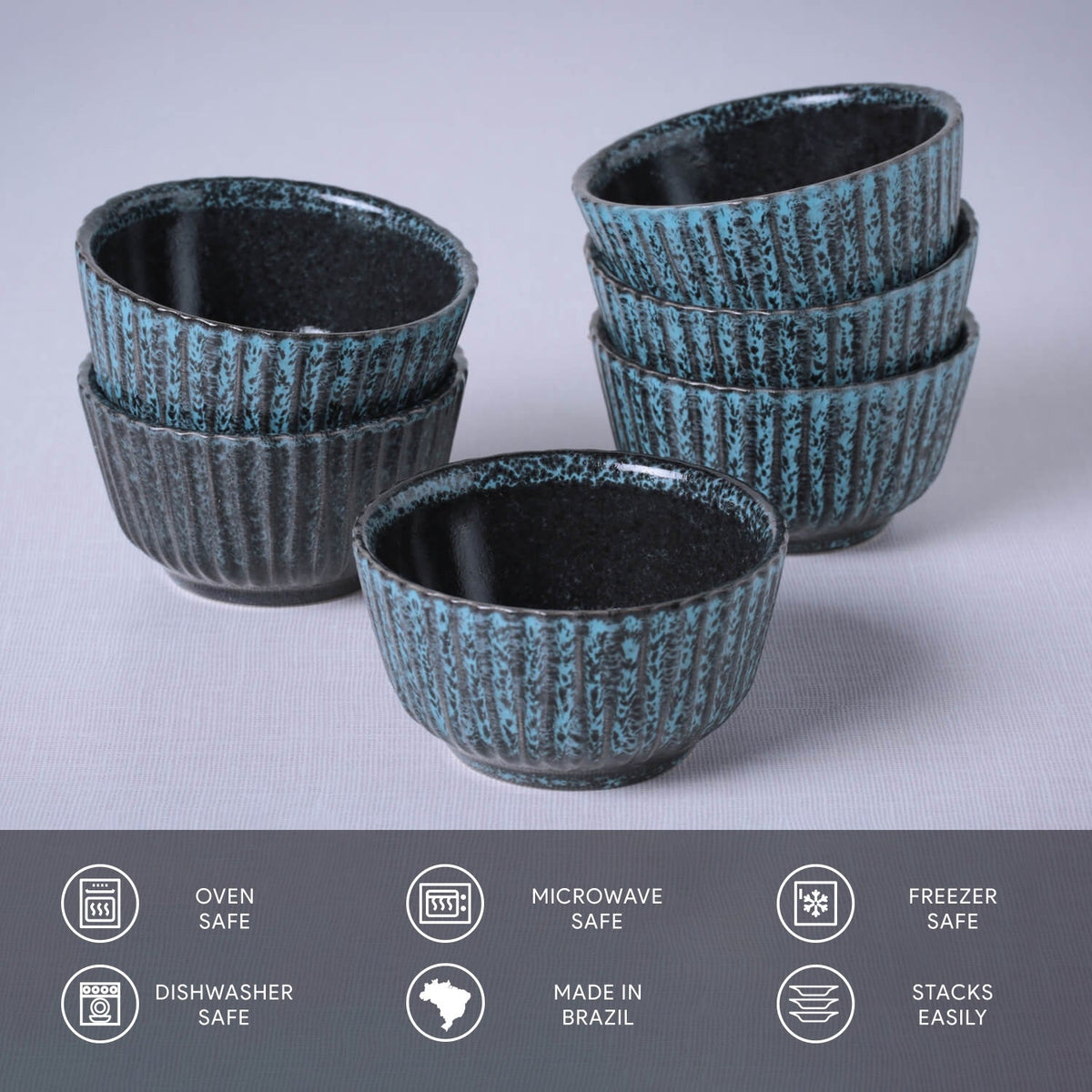 Porto Brasil NIGHT SKY LINHAS RAMEKIN STONEWARE dia. 3.5x1.97" SKU: '1466177201