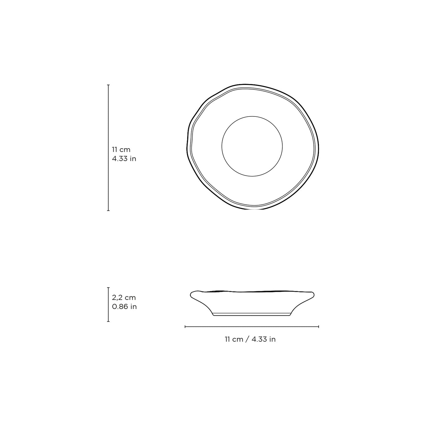 Porto Brasil LITCHI RAMEKIN JUTA STONEWARE dia. 4.33x0.87" SKU: '14664109201