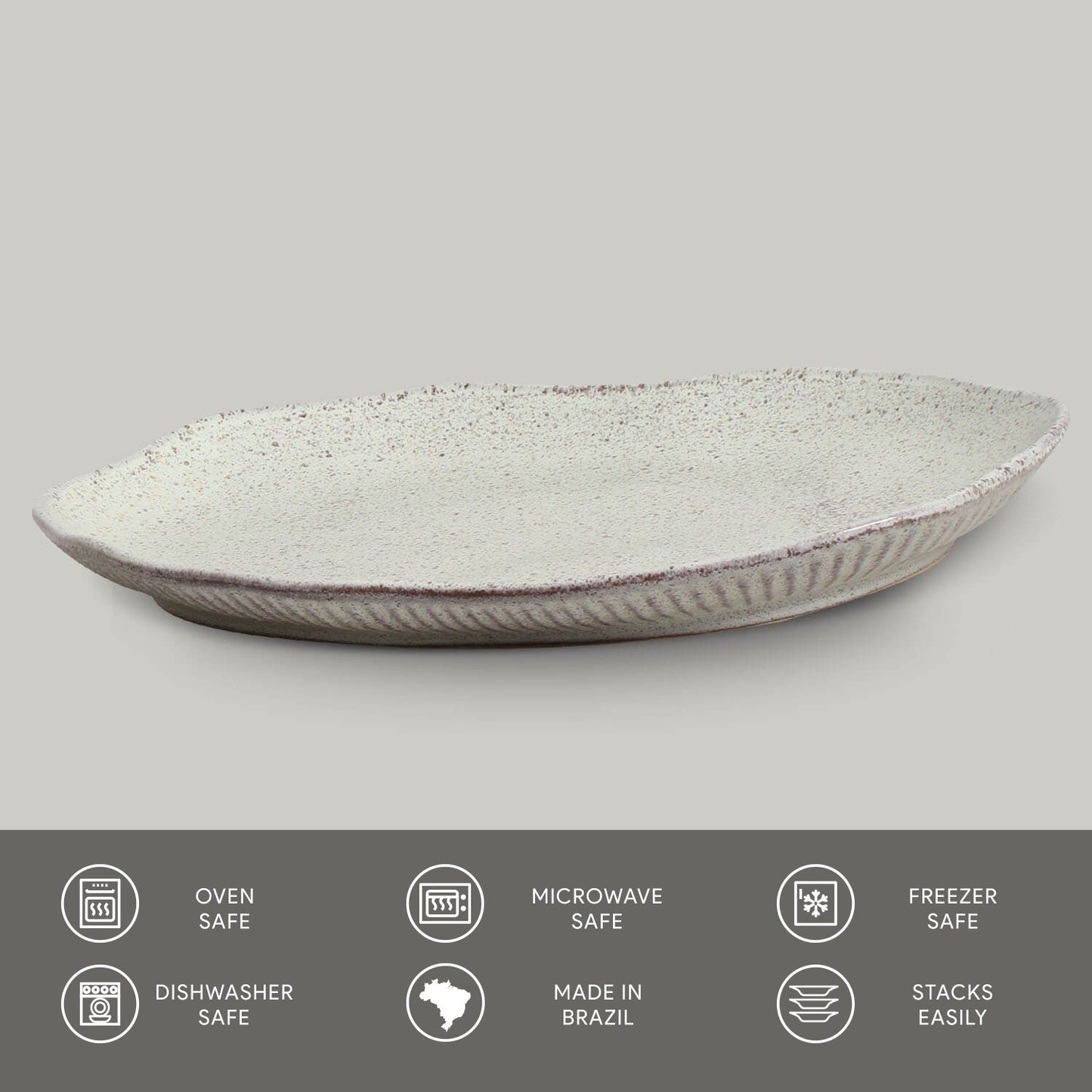 Porto Brasil PISTACHE SHALLOW OVAL PR MEDIUM BIO STONEWARE dia. 11.81x7.87" SKU: '14831108801