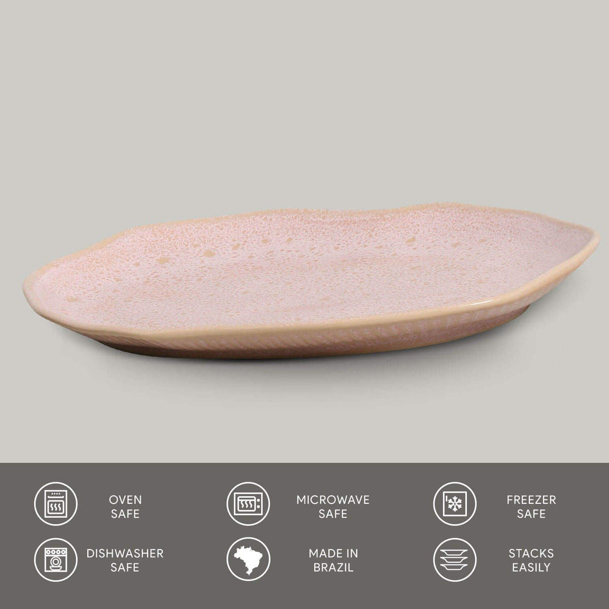 Porto Brasil LITCHI SHALLOW OVAL PR MEDIUM BIO STONEWARE dia. 11.81x7.87" SKU: '14831109201