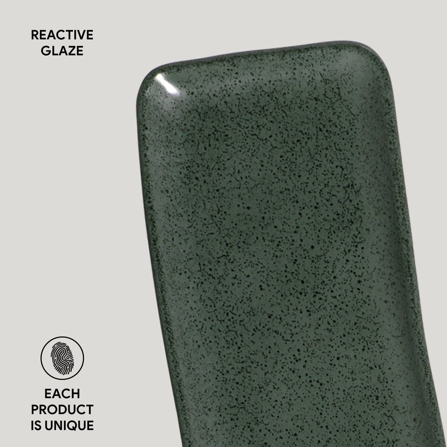 Porto Brasil GREENERY RECTANGULAR PR ORGANIC STONEWARE dia. 8.66x3.74" SKU: '15014106501