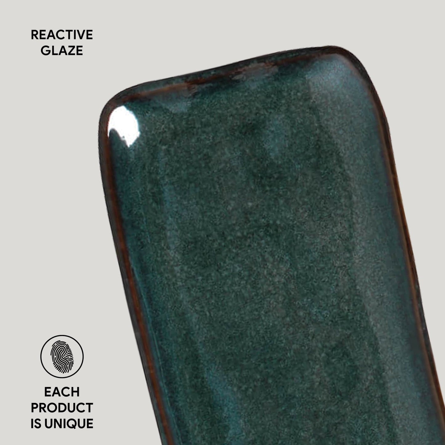 Porto Brasil OCEANO RECTANGULAR PR ORGANIC STONEWARE dia. 8.66x3.74" SKU: '15014106701