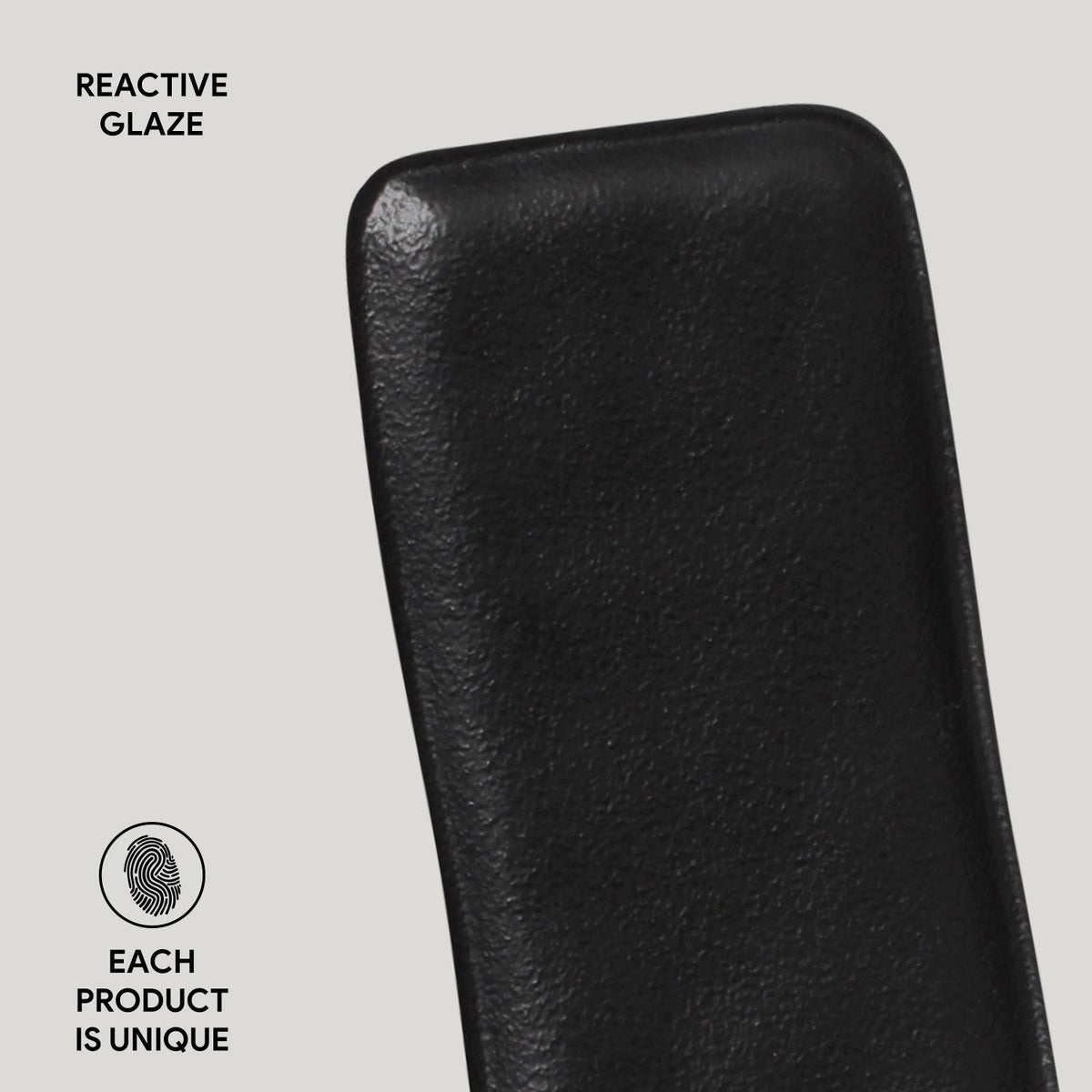 Porto Brasil MATTE BLACK RECTANGULAR PR ORGANIC STONEWARE dia. 8.66x3.74" SKU: '1501473901