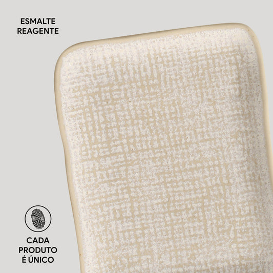 Porto Brasil LATTE RECTANGULAR PR JUTA STONEWARE dia. 7.08x5.51"  SKU: '15064108501