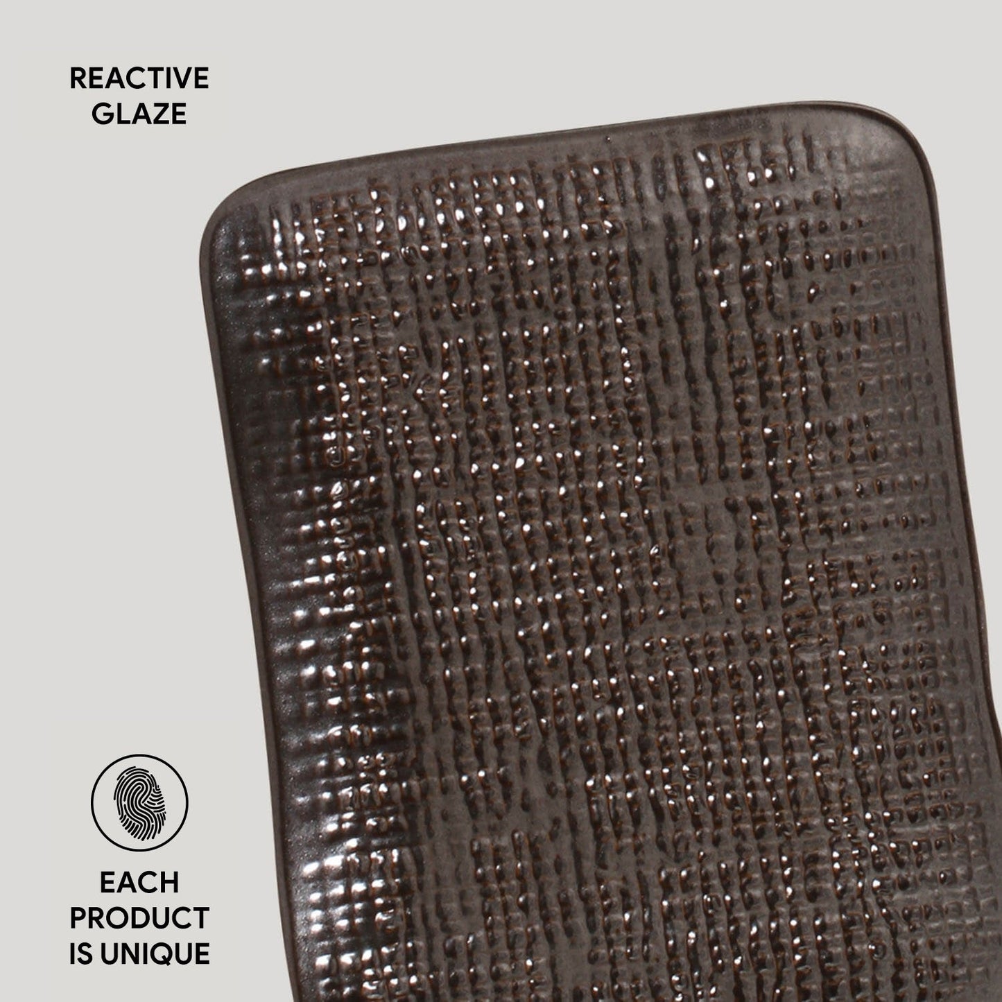 Porto Brasil METALLICA RECTANGULAR PR JUTA STONEWARE dia. 7.08x5.51" SKU: '15064109301