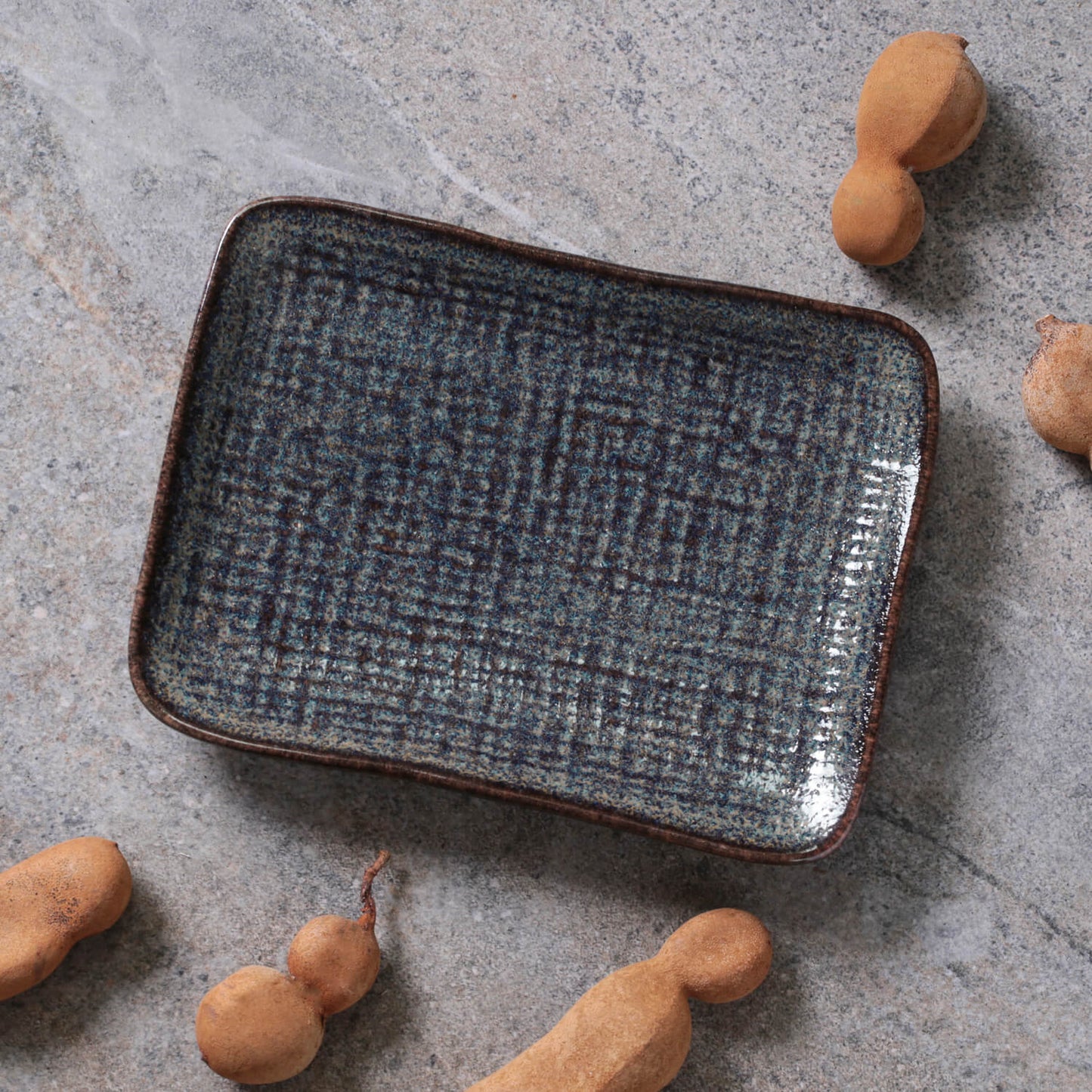 Porto Brasil TITANIUM RECTANGULAR PR JUTA STONEWARE dia. 7.08x5.51" SKU: '15064109401