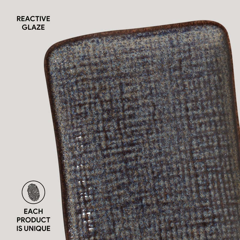 Porto Brasil TITANIUM RECTANGULAR PR JUTA STONEWARE dia. 7.08x5.51" SKU: '15064109401