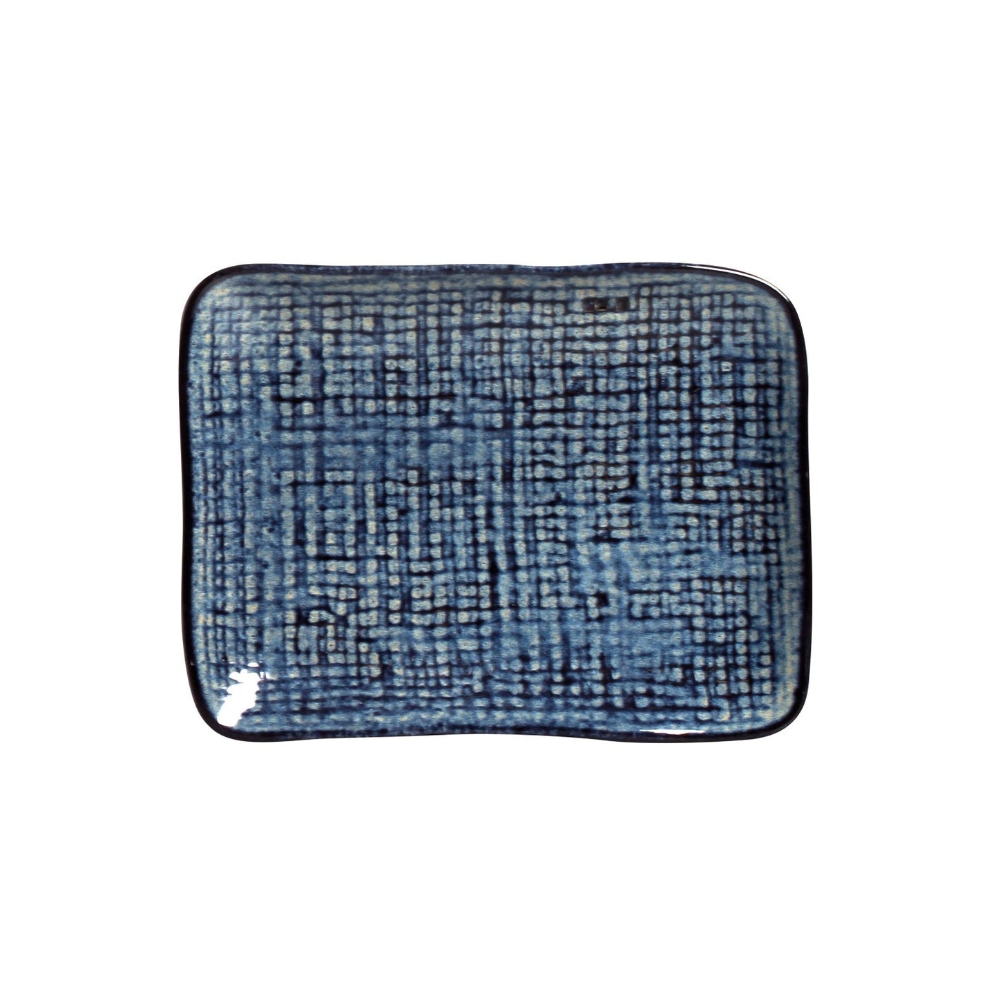 Porto Brasil DENIM RECTANGULAR PR JUTA STONEWARE dia. 7.08x5.51" SKU: '15064113001