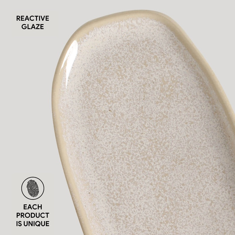 Porto Brasil LATTE SHALLOW OVAL PR ORGANIC STONEWARE dia. 9.06x4.33" SKU: '15114108501