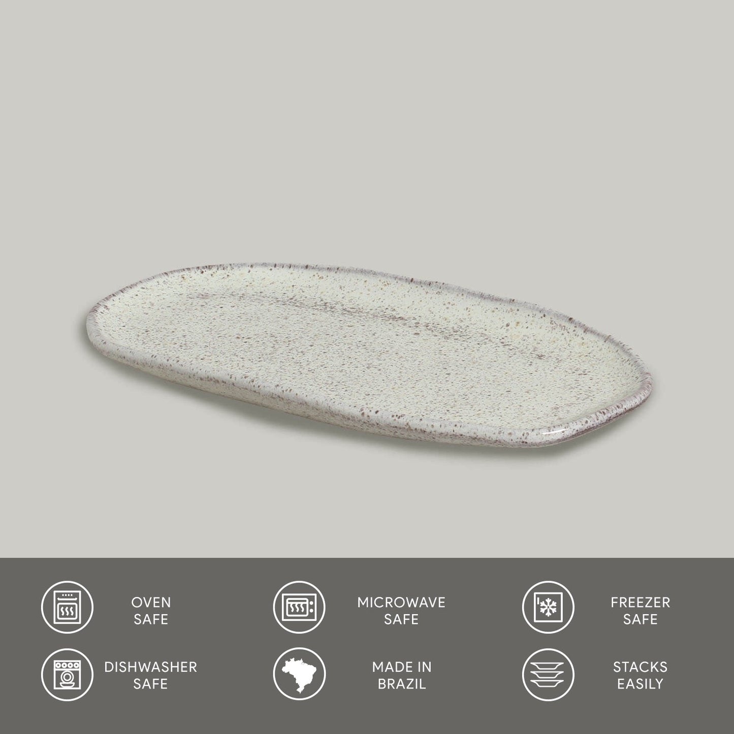 Porto Brasil PISTACHE SHALLOW OVAL PR ORGANIC STONEWARE dia. 9.06x4.33" SKU: '15114108801