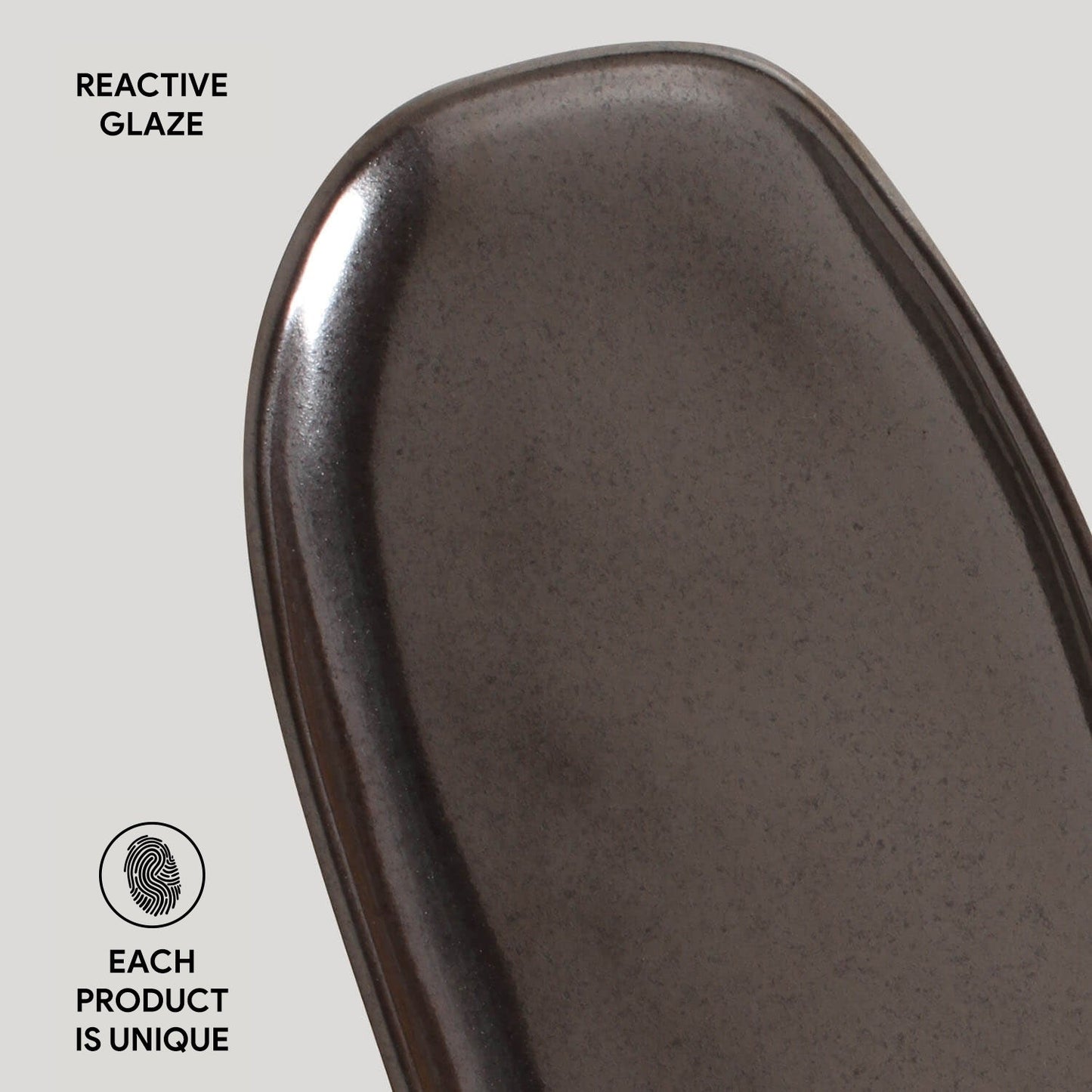 Porto Brasil METALLICA SHALLOW OVAL PR ORGANIC STONEWARE dia. 9.06x4.33" SKU: '15114109301