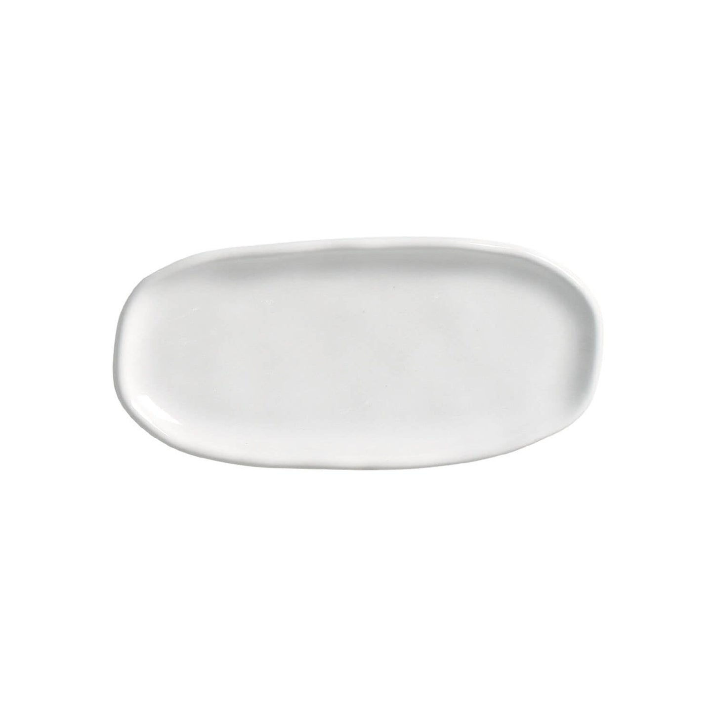 Porto Brasil NEW WHITE SHALLOW OVAL PR ORGANIC STONEWARE dia. 9.06x4.33" SKU: '15114119801