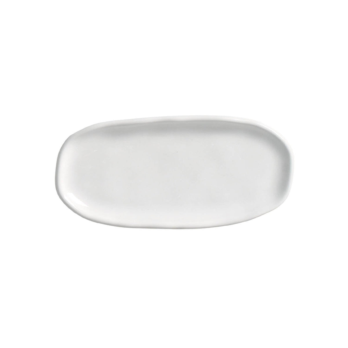Porto Brasil NEW WHITE SHALLOW OVAL PR ORGANIC STONEWARE dia. 9.06x4.33" SKU: '15114119801