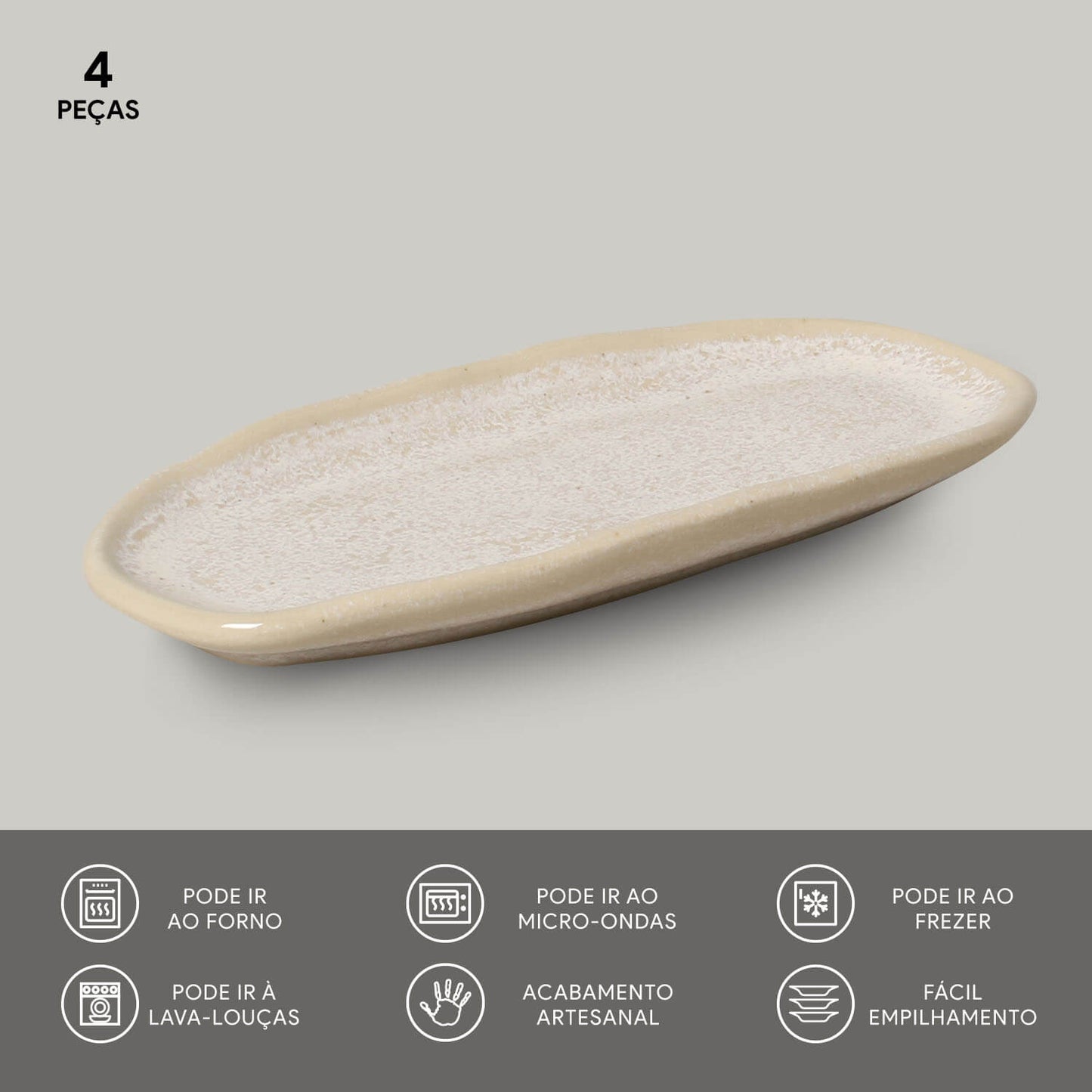 Porto Brasil LATTE SHALLOW OVAL PR ORGANIC STONEWARE dia. 6.5x3.15" SKU: '15214108501