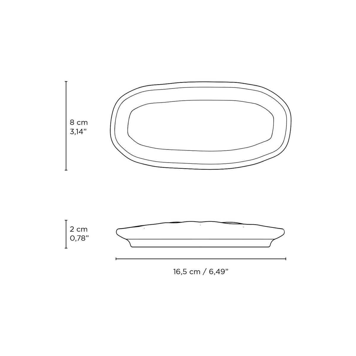 Porto Brasil LATTE SHALLOW OVAL PR ORGANIC STONEWARE dia. 6.5x3.15" SKU: '15214108501