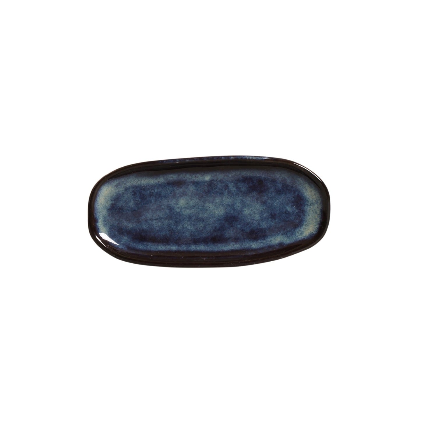 Porto Brasil DENIM SHALLOW OVAL PR ORGANIC STONEWARE dia. 6.5x3.15" SKU: '15214113001