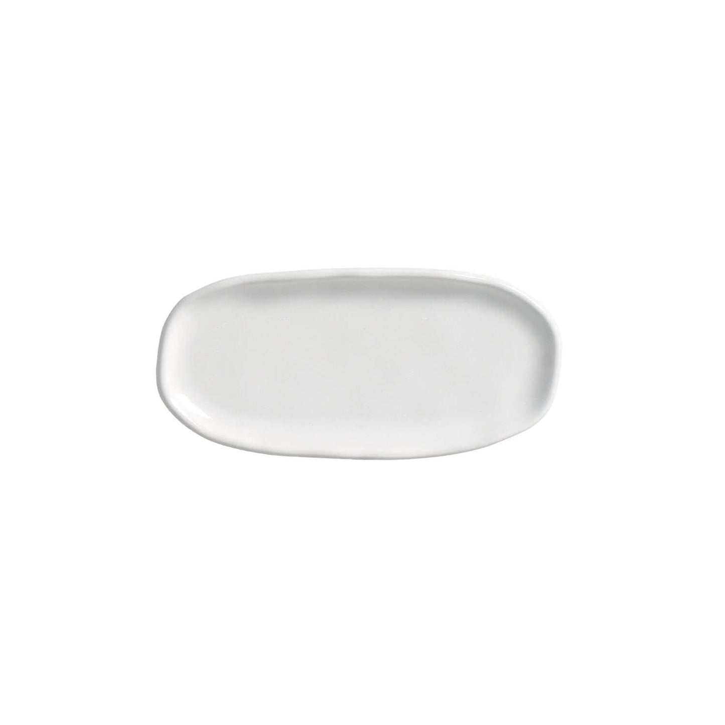 Porto Brasil NEW WHITE SHALLOW OVAL PR ORGANIC STONEWARE dia. 6.5x3.15" SKU: '15214119801