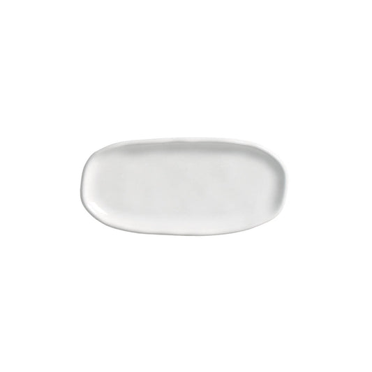 Porto Brasil NEW WHITE SHALLOW OVAL PR ORGANIC STONEWARE dia. 6.5x3.15"  SKU: '15214119801
