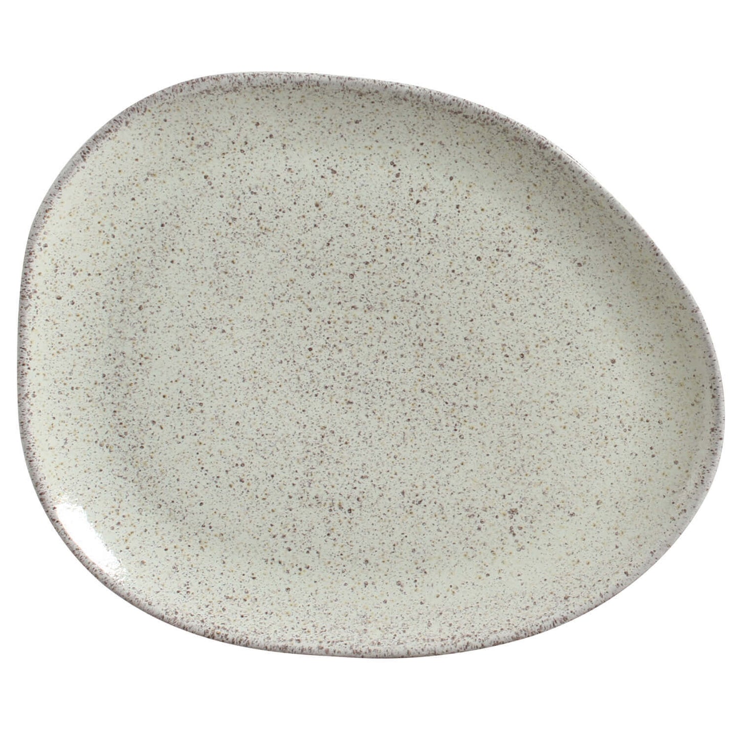 Porto Brasil PISTACHE OVAL DINNER PLATE ORGANIC STONEWARE dia. 12.2" SKU: '15314108801