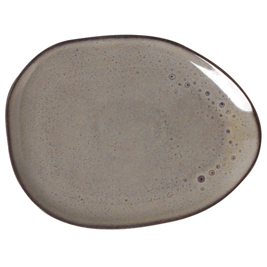 Porto Brasil TOURMALINE OVAL DINNER PLATE ORGANIC STONEWARE dia. 12.2"  SKU: '15314108901