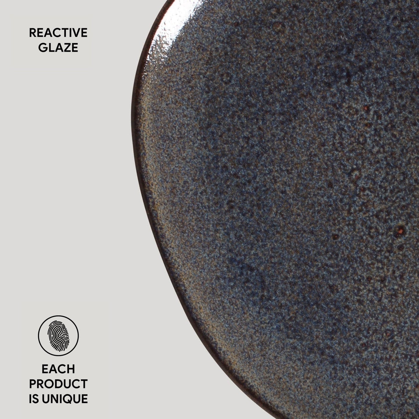 Porto Brasil TITANIUM OVAL DINNER PLATE ORGANIC STONEWARE dia. 12.2" SKU: '15314109401