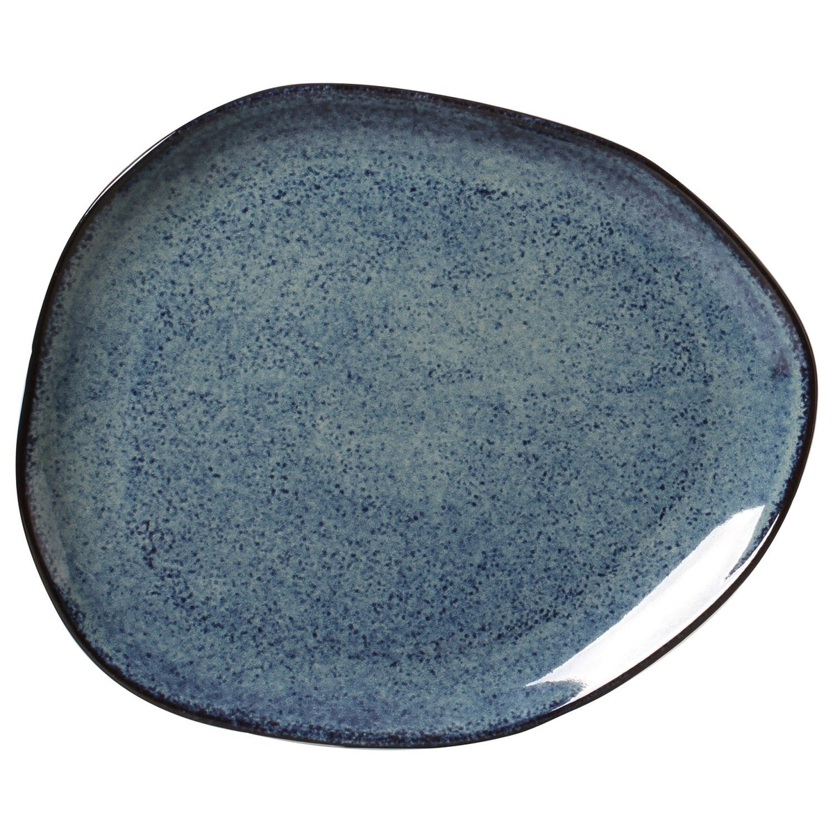 Porto Brasil DENIM OVAL DINNER PLATE ORGANIC STONEWARE dia. 12.2" SKU: '15314113001