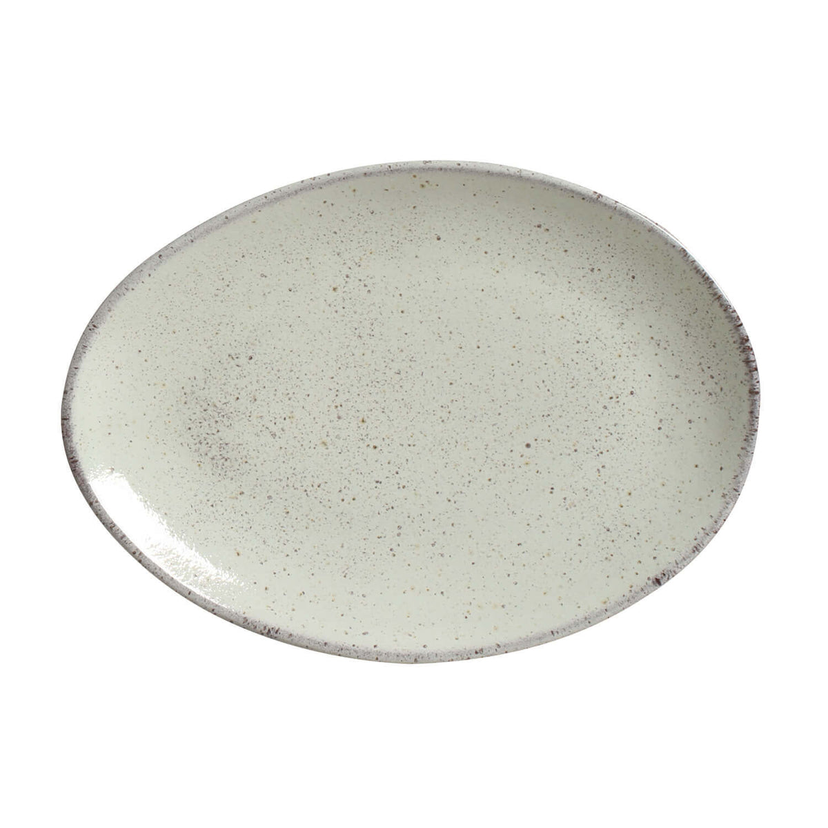 Porto Brasil PISTACHE OVAL DESSERT PLATE ORGANIC STONEWARE dia. 8.86" SKU: '15414108801