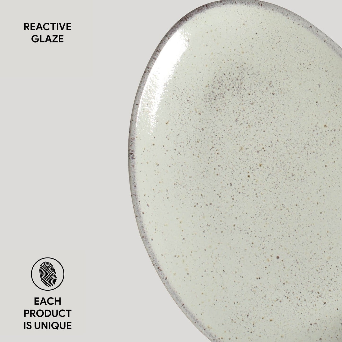 Porto Brasil PISTACHE OVAL DESSERT PLATE ORGANIC STONEWARE dia. 8.86" SKU: '15414108801