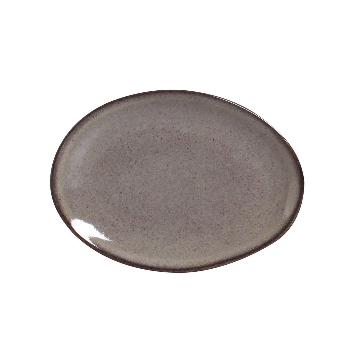 Porto Brasil TOURMALINE OVAL DESSERT PLATE ORGANIC STONEWARE dia. 8.86" SKU: '15414108901