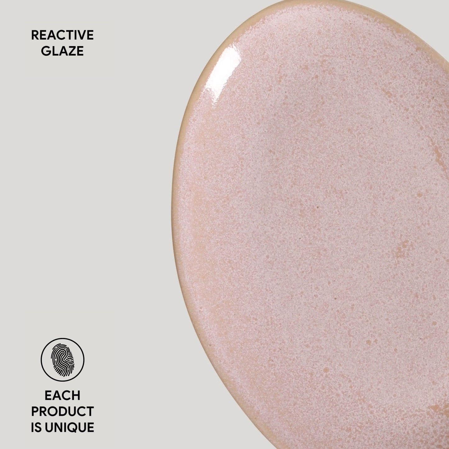 Porto Brasil LITCHI OVAL DESSERT PLATE ORGANIC STONEWARE dia. 8.86" SKU: '15414109201