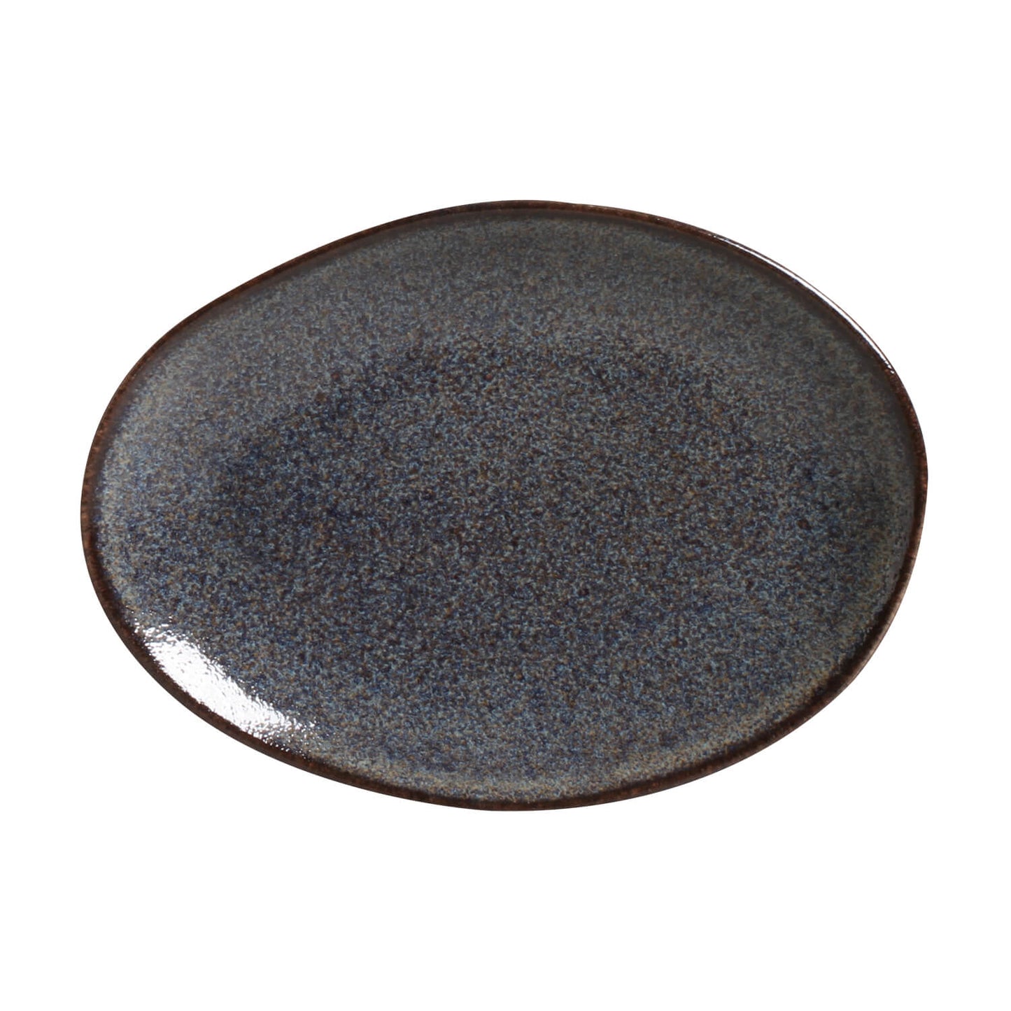 Porto Brasil TITANIUM OVAL DESSERT PLATE ORGANIC STONEWARE dia. 8.86" SKU: '15414109401