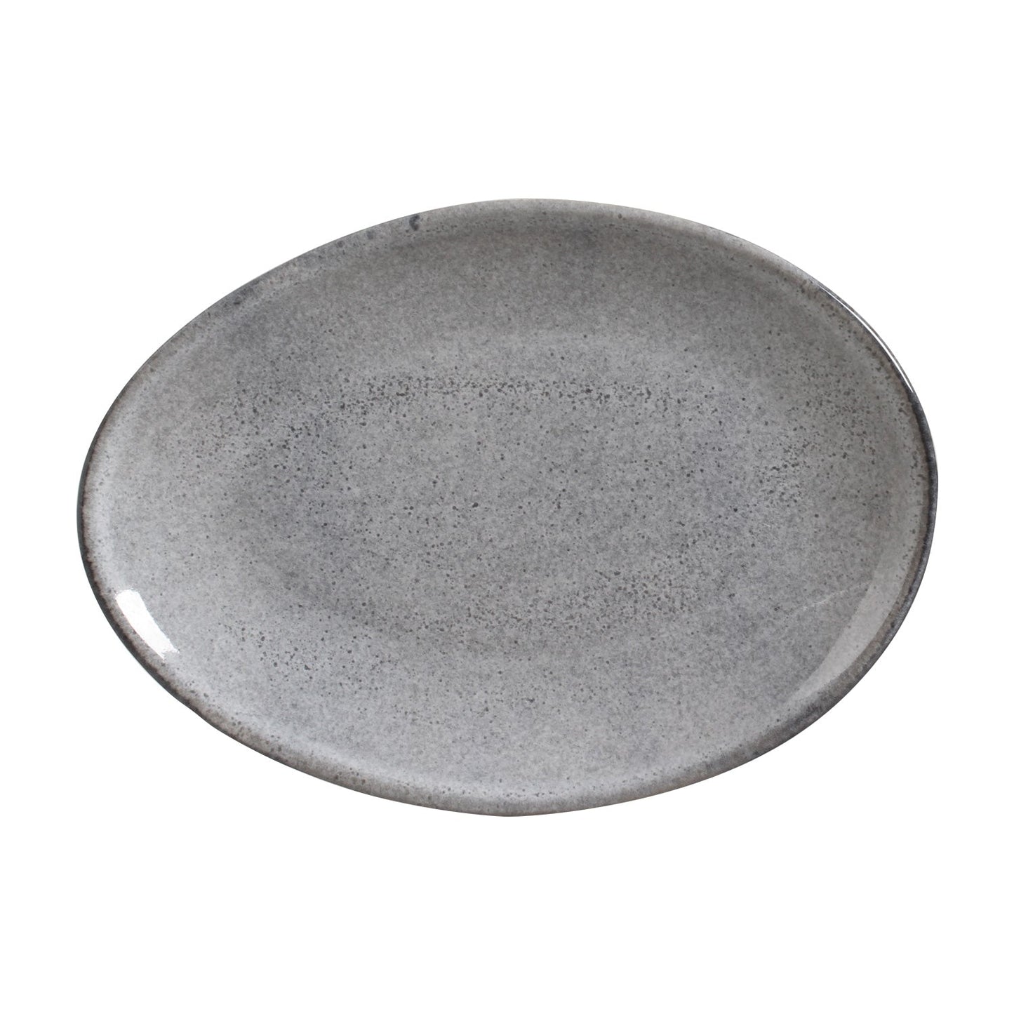 Porto Brasil DUST OVAL DESSERT PLATE ORGANIC STONEWARE dia. 8.86" SKU: '15414115801