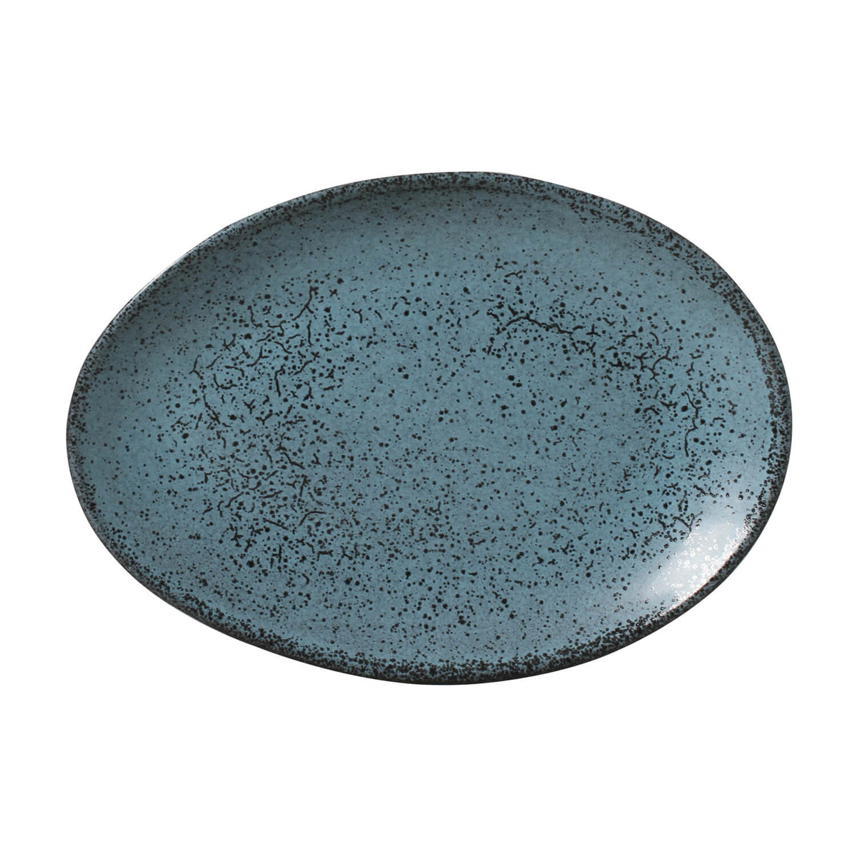Porto Brasil NIGHT SKY OVAL DESSERT PLATE ORGANIC STONEWARE dia. 8.86" SKU: '1541477201