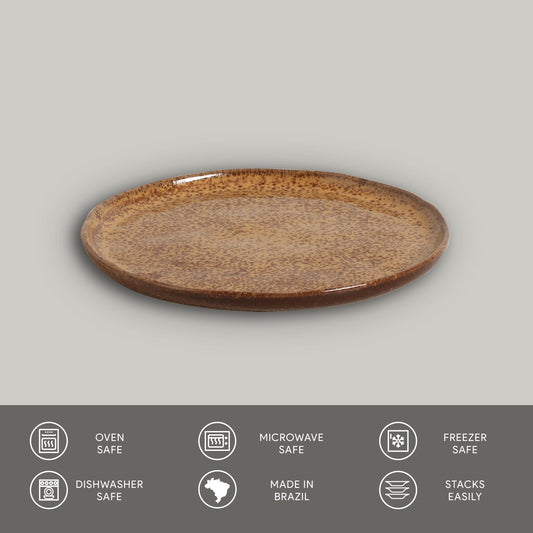 Porto Brasil DIJON BREAD PLATE STONEWARE dia. 6.1x0.63"  SKU: '15931105801