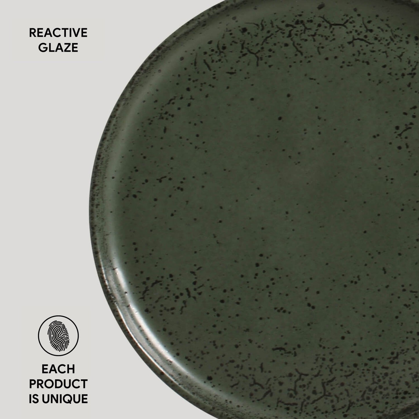 Porto Brasil GREENERY BREAD PLATE STONEWARE dia. 6.1x0.63" SKU: '15931106501