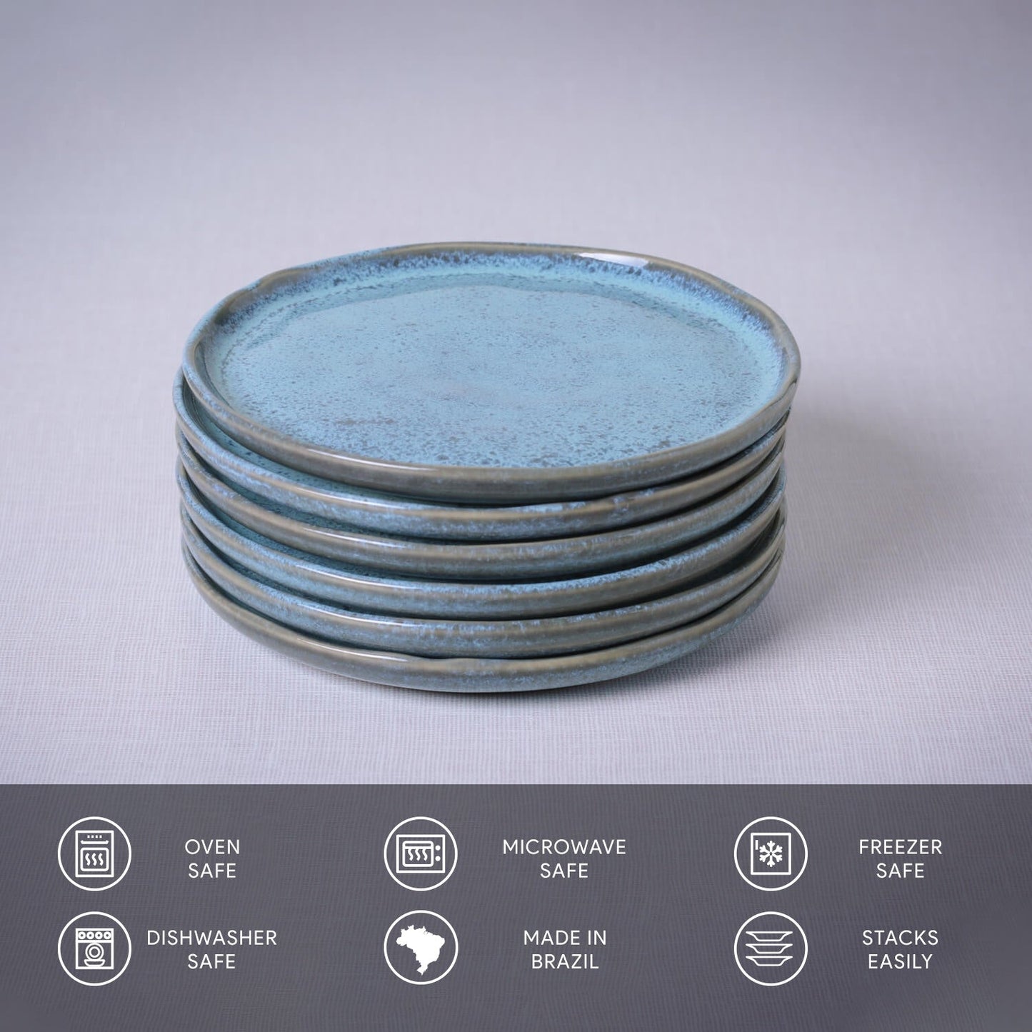 Porto Brasil BREEZE BREAD PLATE STONEWARE dia. 6.1x0.63" SKU: '15931109001
