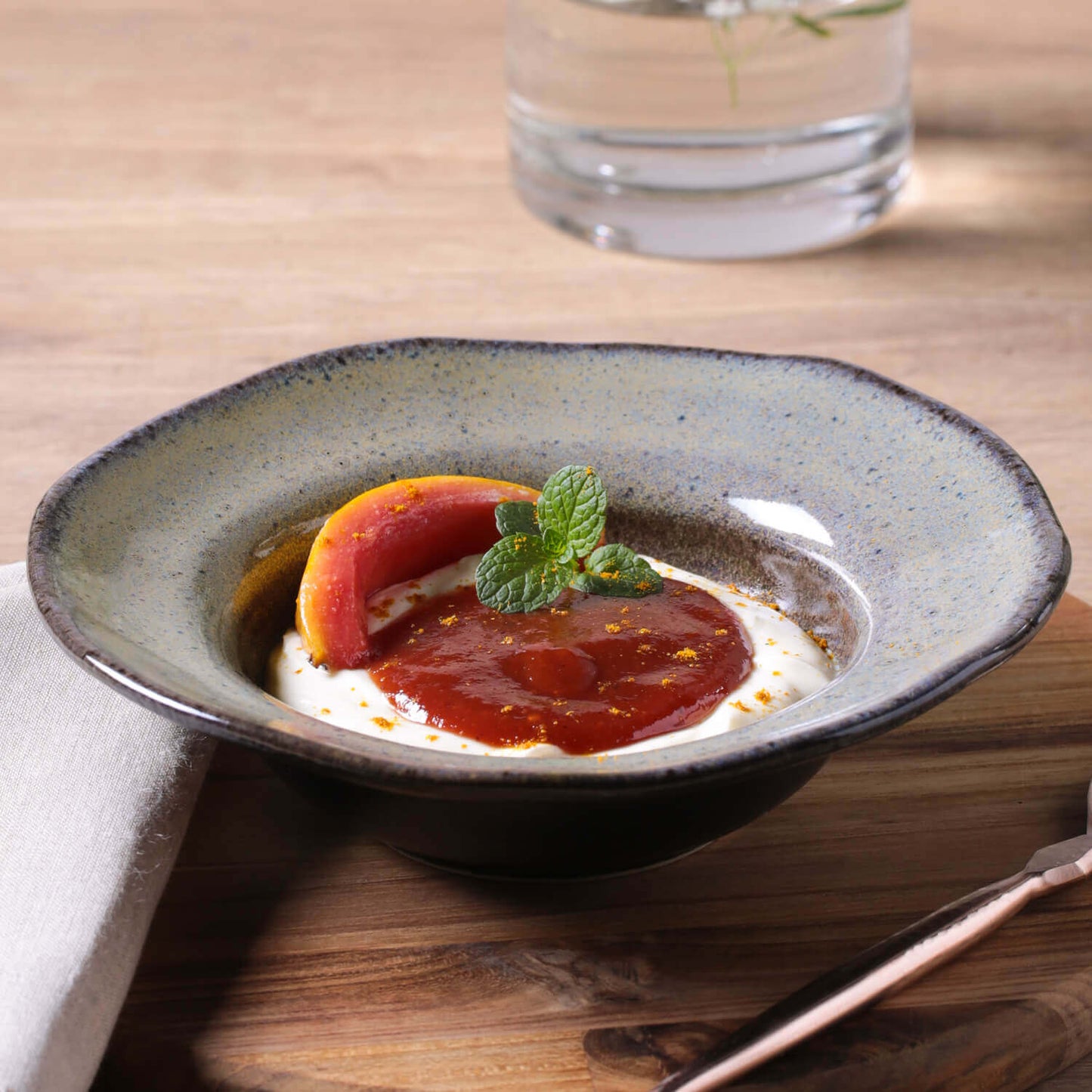 Porto Brasil TOURMALINE DEEP RIM PLATE  STONEWARE dia. 7.48x2.17"  SKU: '16014108901